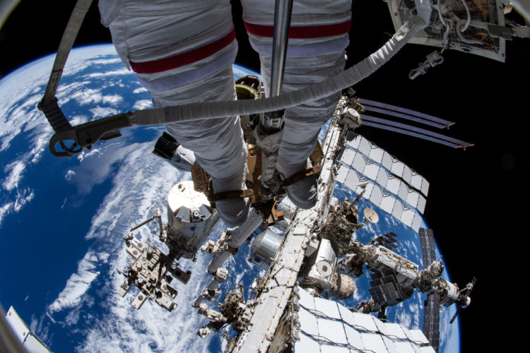ISS spacewalk – Earth far below my feet